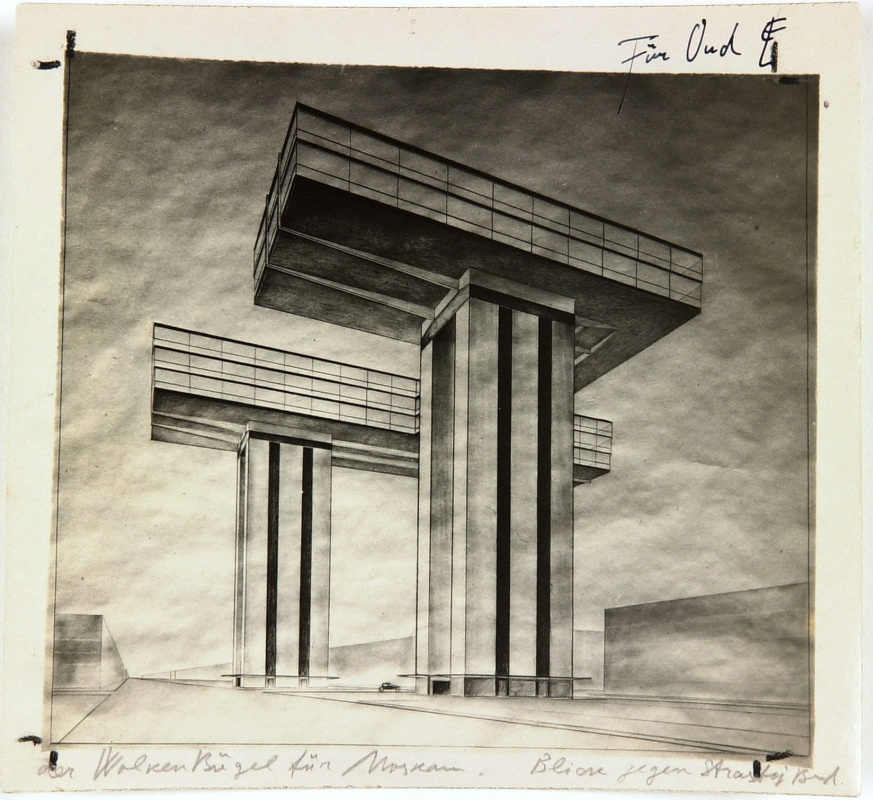 El Lissitzky. The project "horizontal skyscrapers" for Moscow