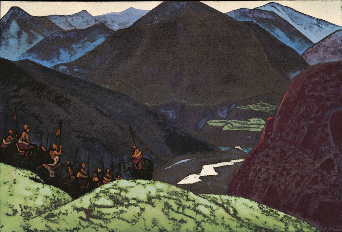 Nicholas Roerich. Equipo Geser Khan. De la serie "Su país".