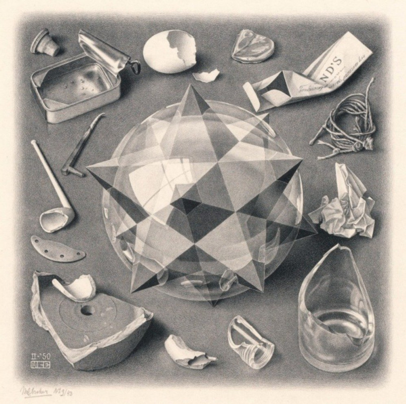 Maurits Cornelis Escher. Contrast (Order and Chaos)