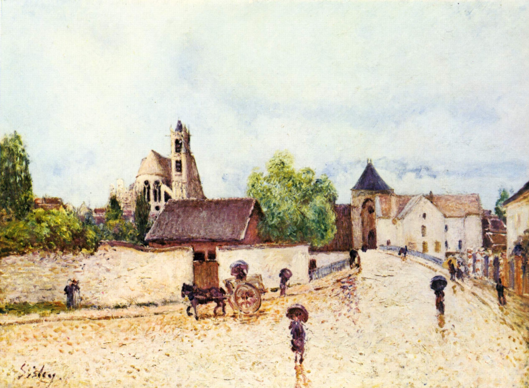 Alfred Sisley. Rain in Moret-sur-Loing