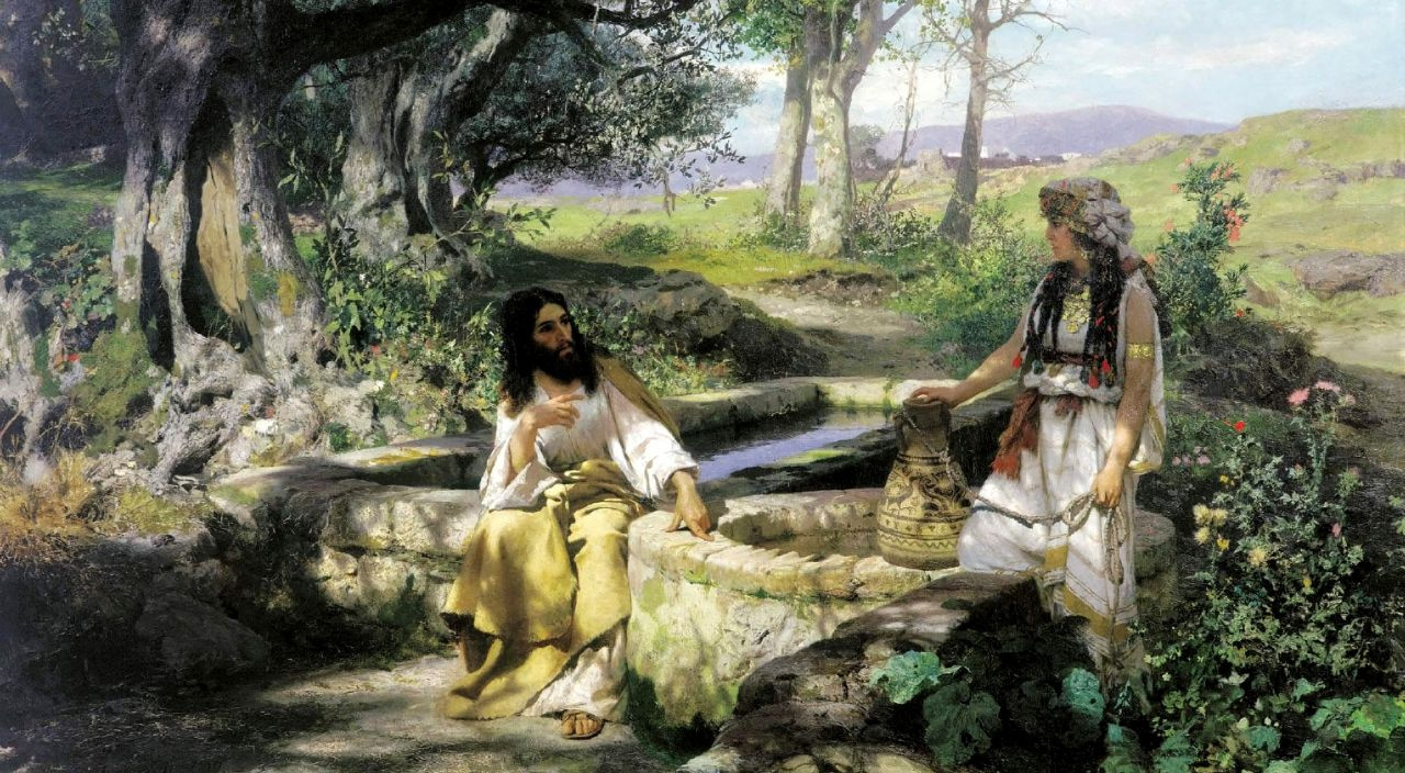 Генрих Ипполитович Семирадский. Christ and the Samaritan woman
