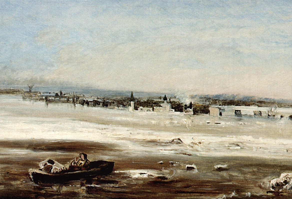 Alexey Savrasov. Ice drift on the Volga. A sketch for the painting "Spill the Volga near Yaroslavl"