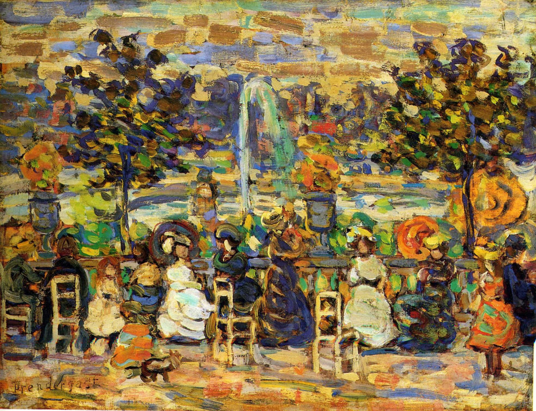 Maurice Braziel Prendergast. In the Luxembourg gardens