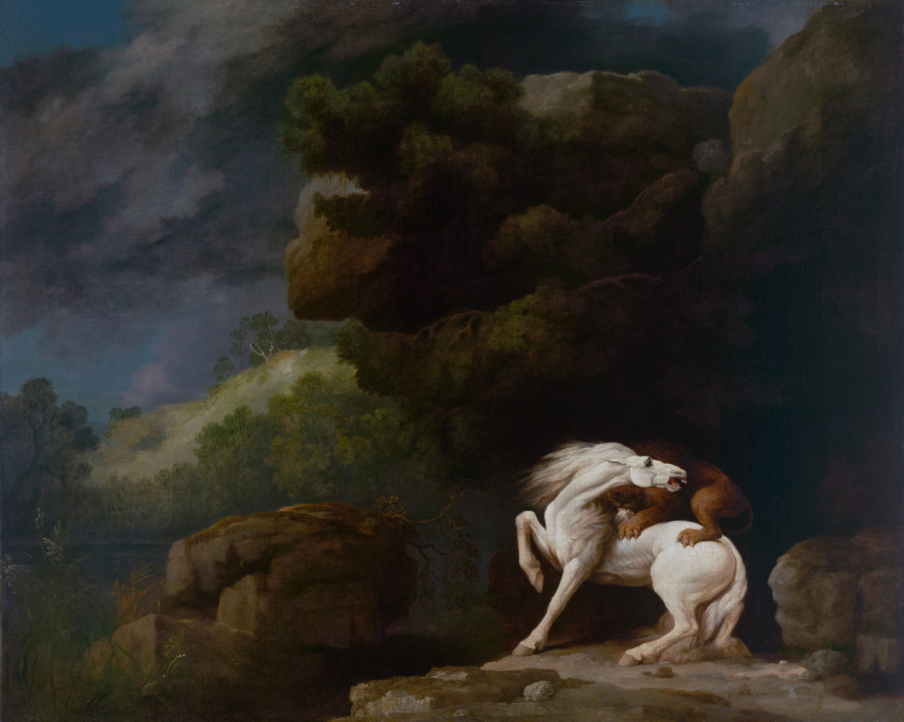 George Stubbs. Lion attacking a horse