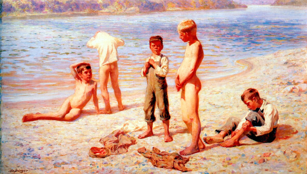 Alexander Granger. Bathing boys