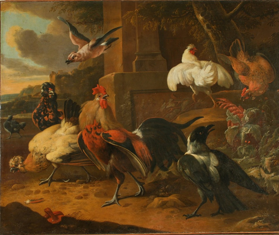 Melchior de Hondecuiter. Poultry yard