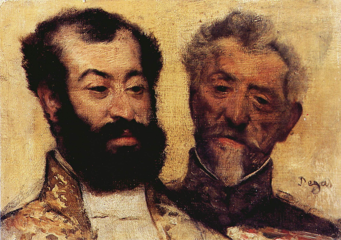 Edgar Degas. General Mellinet and chief Rabbi of Astruc