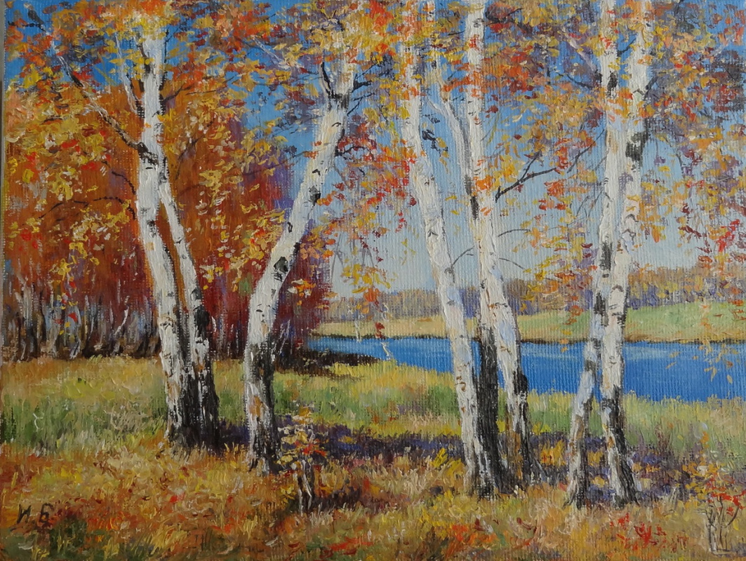 Irina Nikolaevna Borisova. Autumn birch.