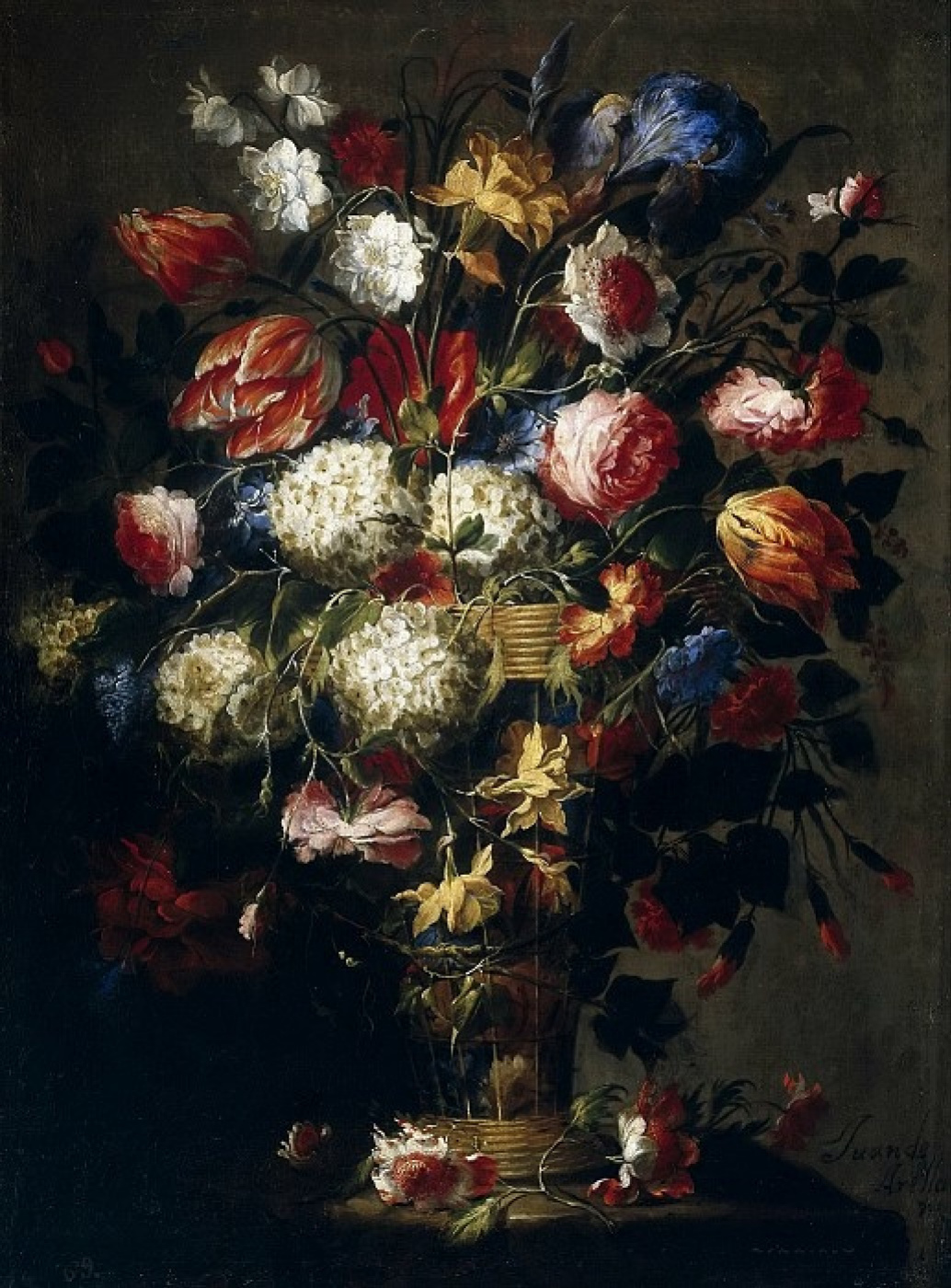 Flowers in a vase, XVII, 83×63 cm by Juan De Arellano: History