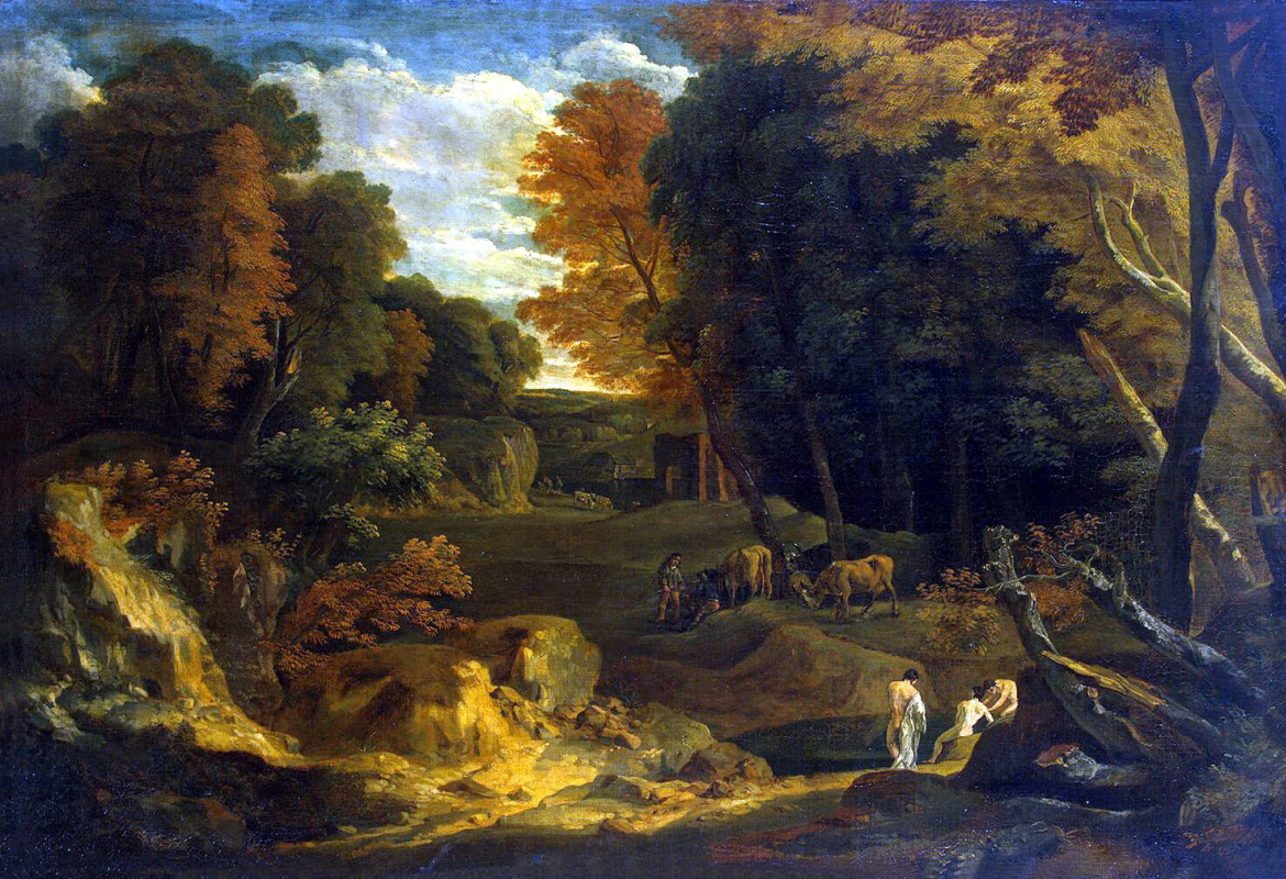 Cornelis Heismans. Forest landscape with river