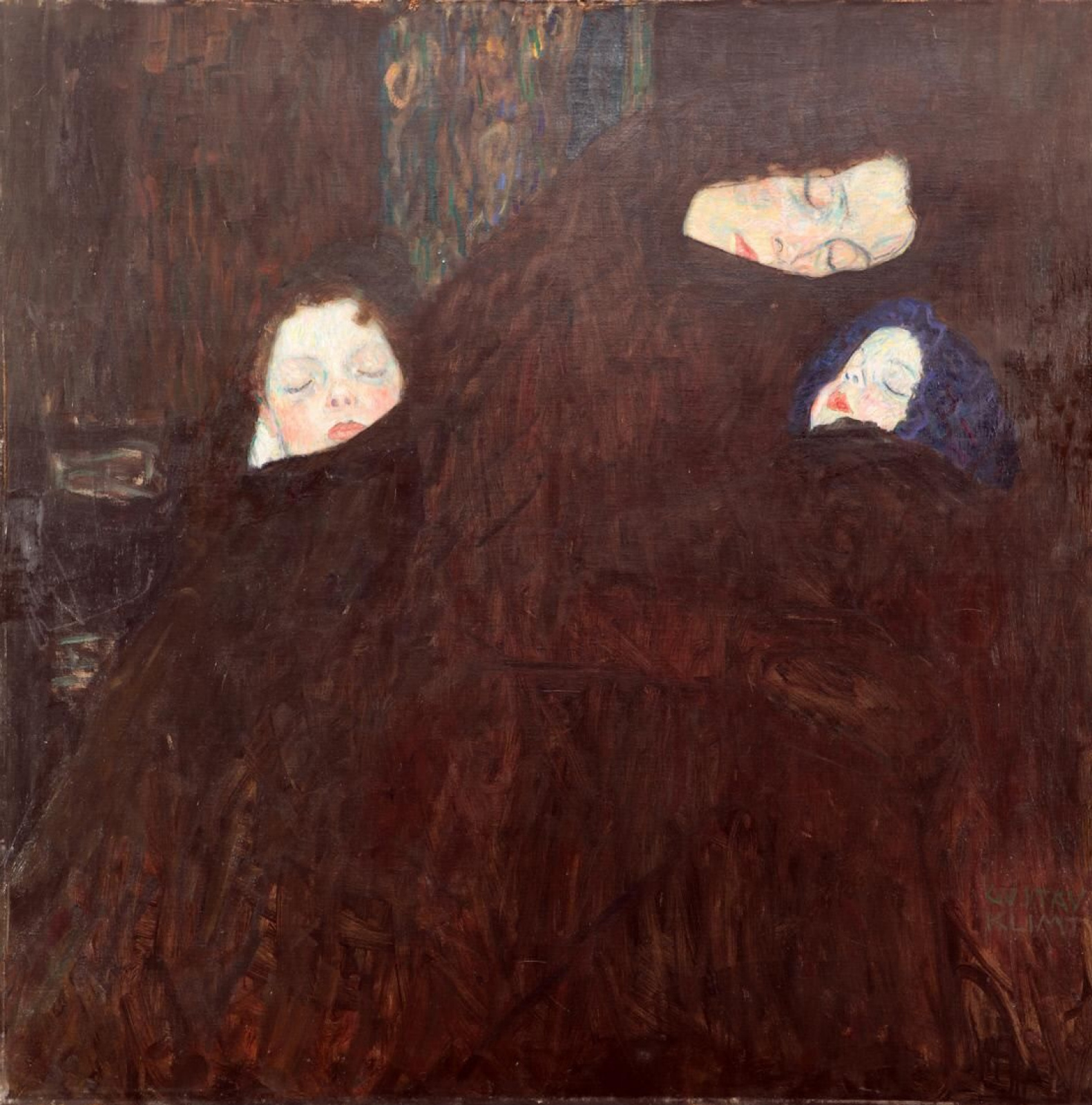 Family (Mother with two children), 1910, 90×90 cm by Gustav Klimt