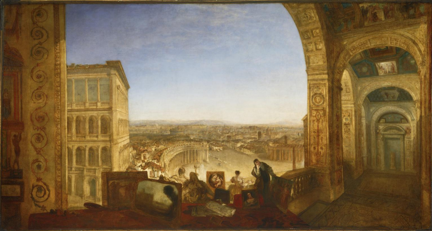 Joseph Mallord William Turner. Rome from the Vatican. Rafael writes Fornarina for decoration of the loggia