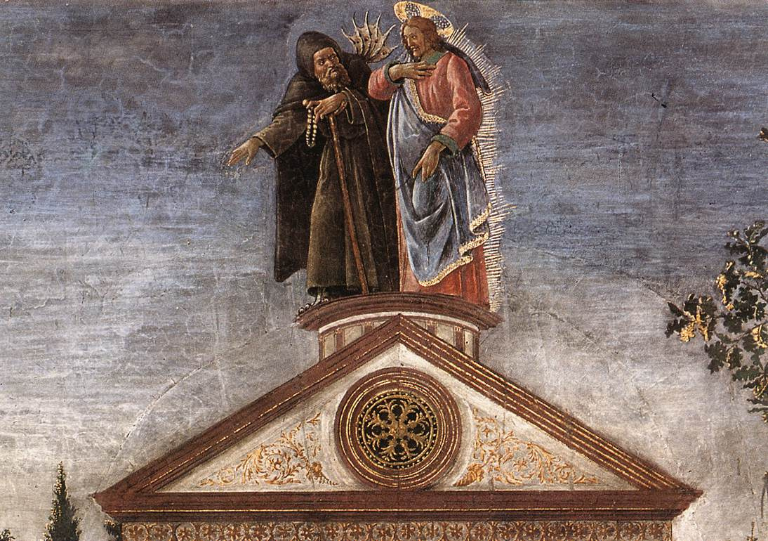 Sandro Botticelli. The three temptations of Christ (detail)