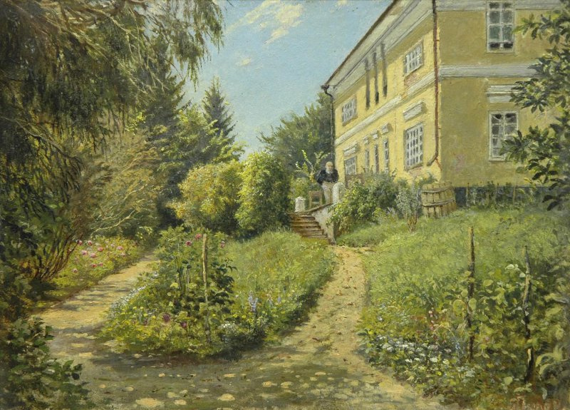 Yakov Petrovich Polonsky. Estate A. A. Fet "Sparrow", Kursk province. Terrace at home