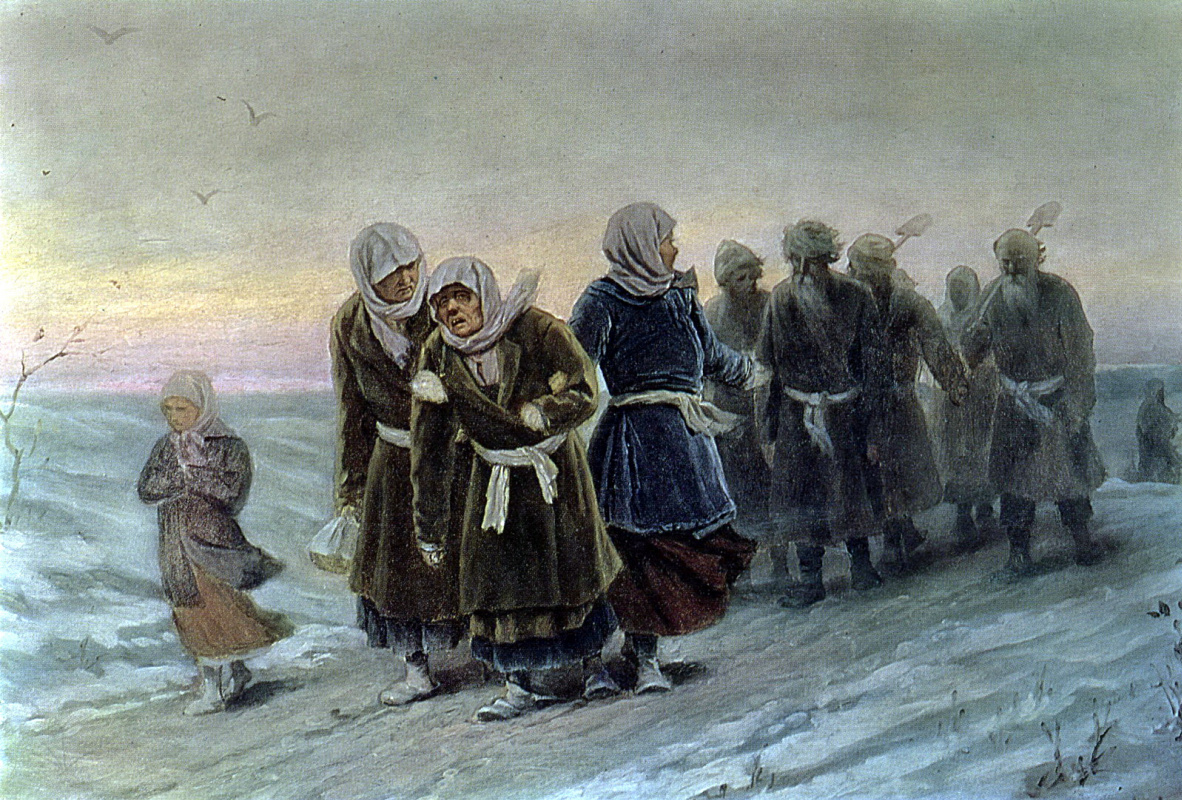 Vasily Grigorievich Perov. Return of the peasants from a funeral in winter