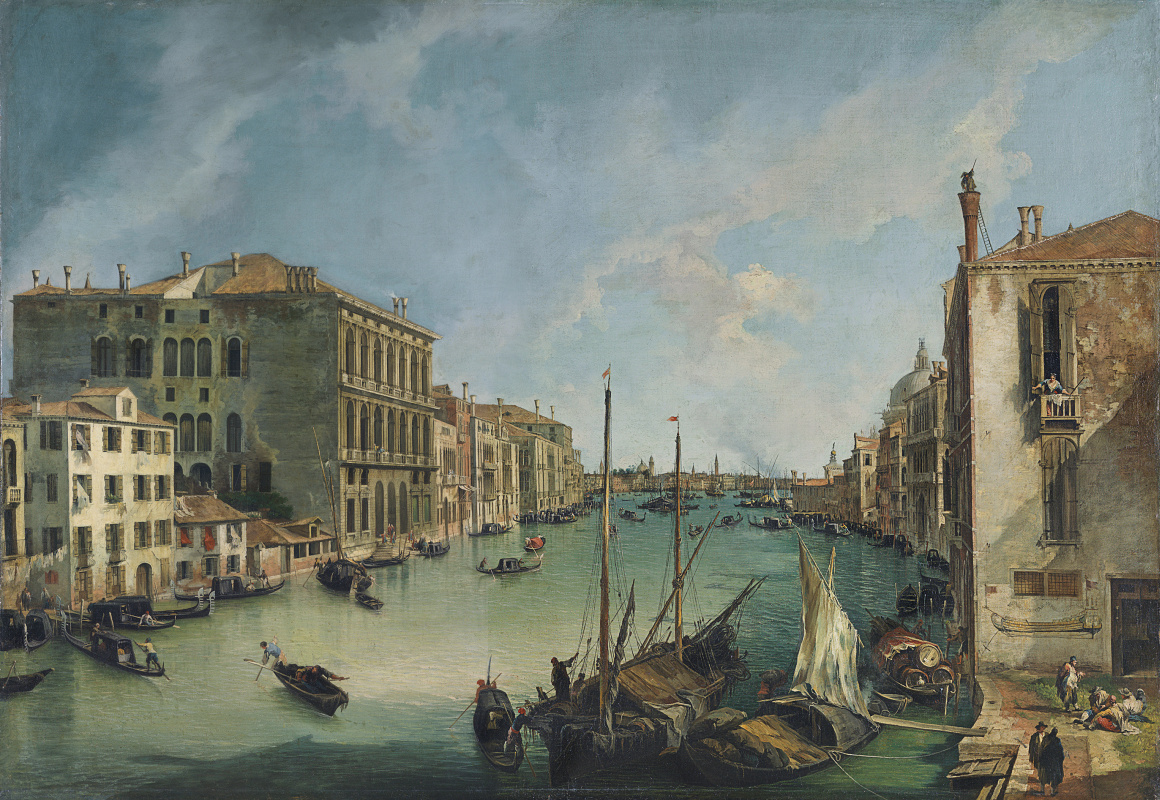 Giovanni Antonio Canal (Canaletto). Grand Canal from Santa Maria della Carita