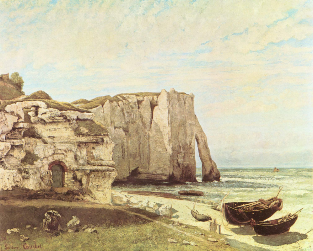 Gustave Courbet. The beach in Etretat