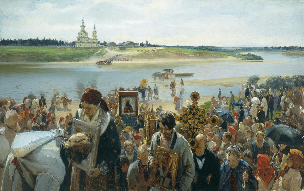 Illarion Mikhailovich Pryanishnikov. Procesión religiosa 1893