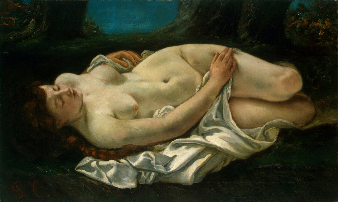 Gustave Courbet. Reclining woman