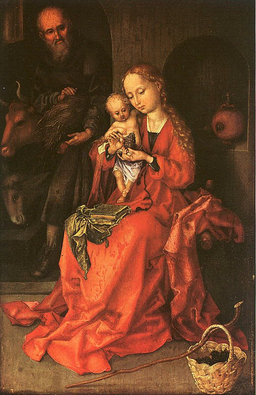 Martin Schongauer. Mary with child