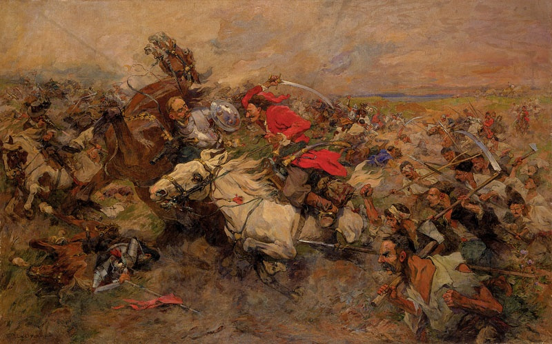 Nikolay Samokish. The battle of Maxim Krivonos with Jeremiah Prince Vyshnevetsky