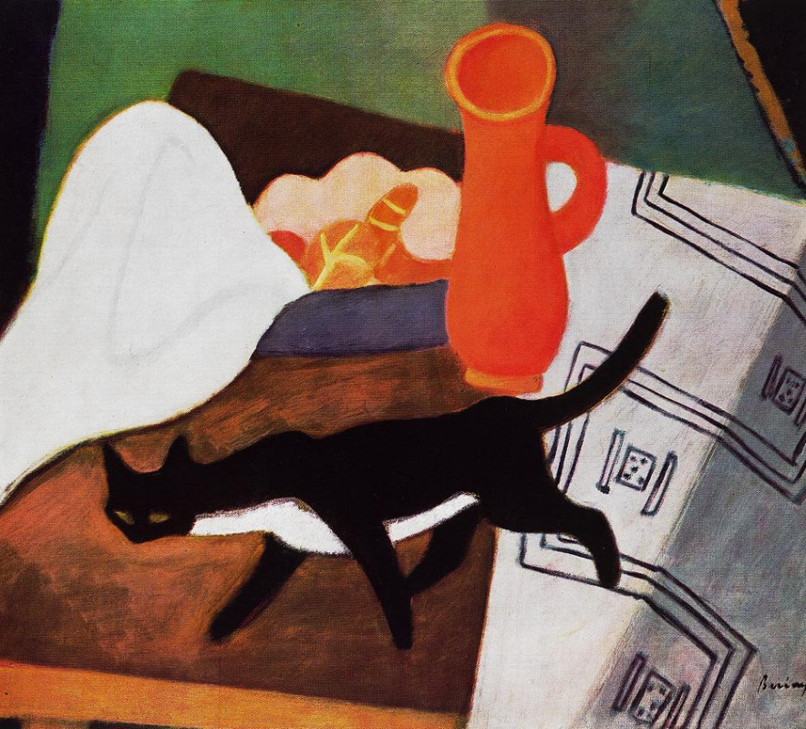 Robert Bereni. Still life with cat