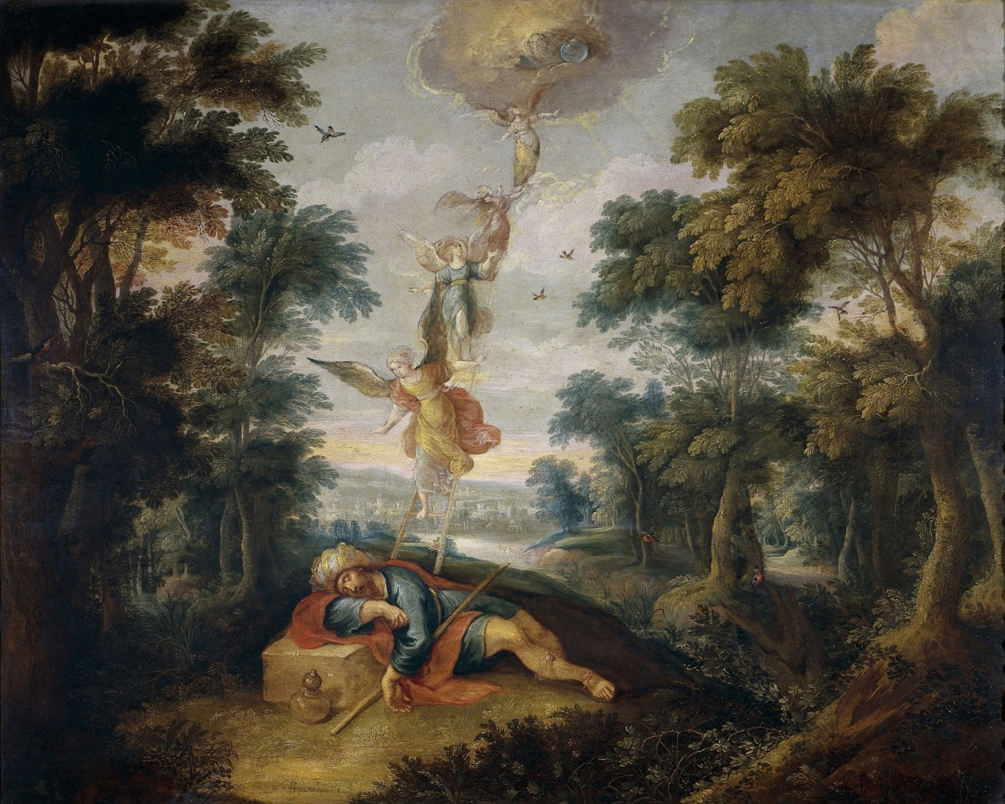 Jacob s Ladder. 86 68 cm by Frans Franken the Younger History