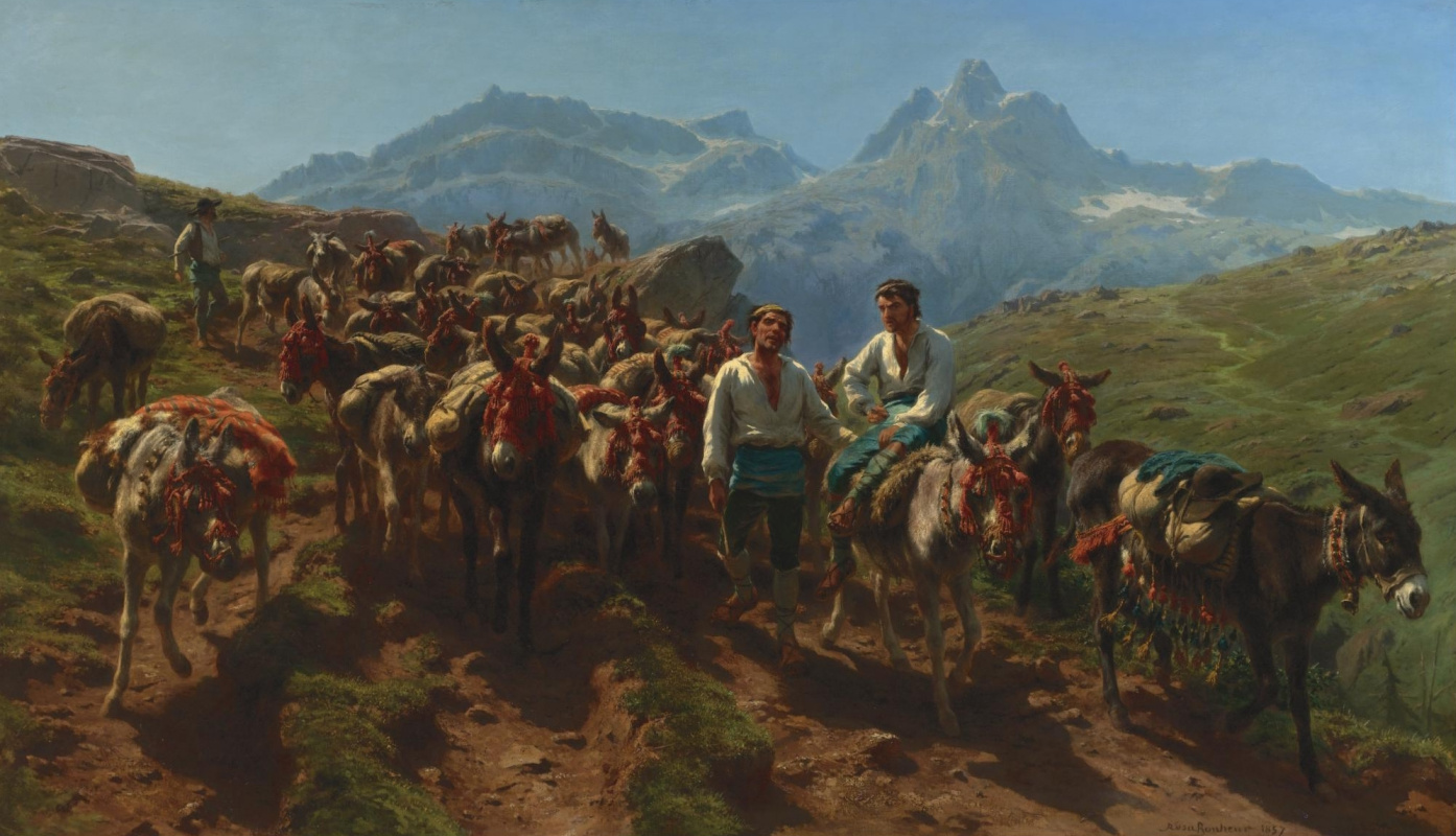 Rose Bonhur. Spanish shepherds crossing the Pyrenees