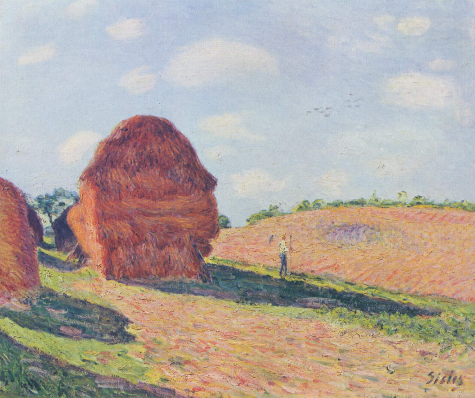 Alfred Sisley. Haystacks