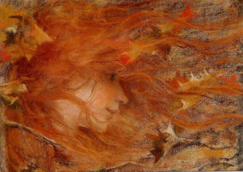 Lucien Lévy-Dhurmer. A gust of autumn wind