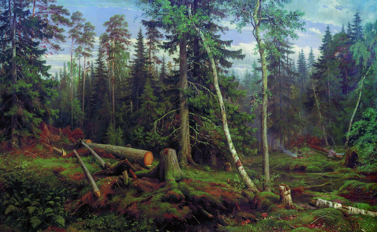 Ivan Shishkin. Logging