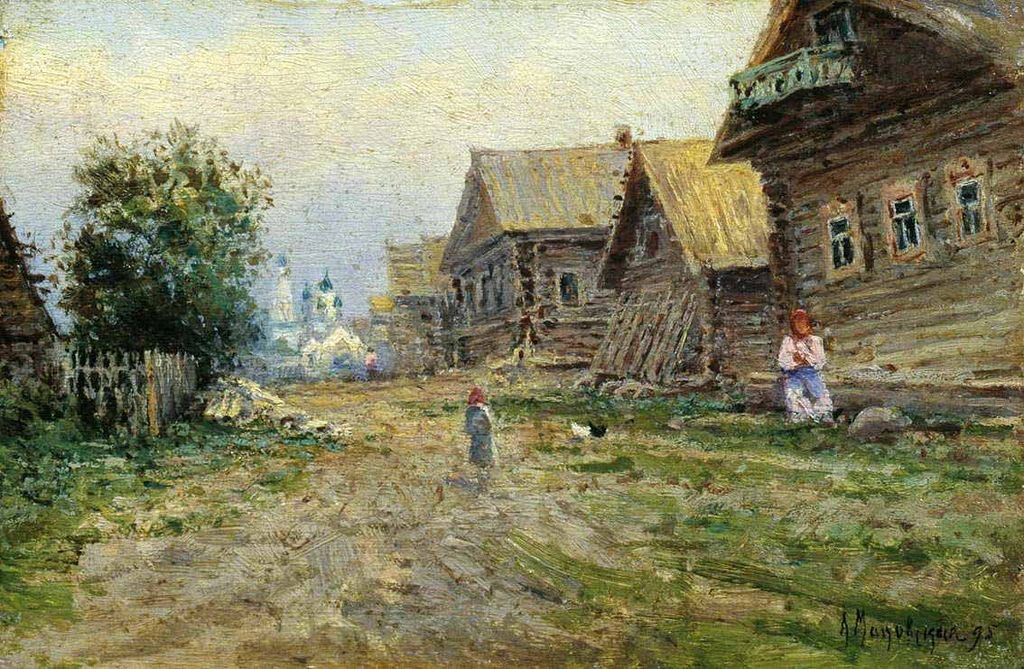 Alexandra Egorovna Makovsky. Village