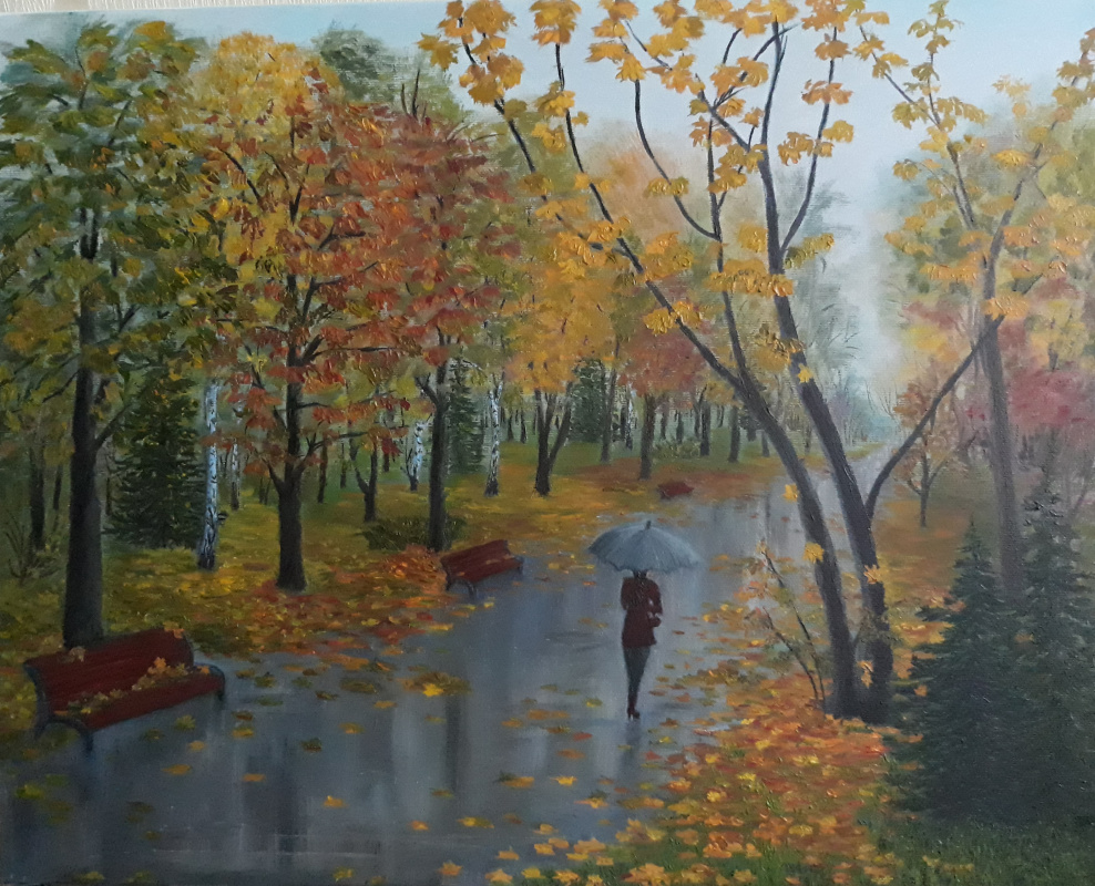 Nadezhda Nikolaevna Kravtsova. Autumn in the park