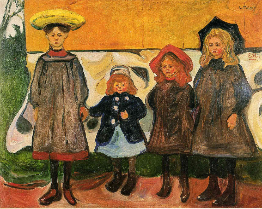 Edward Munch. Four girls in Asgardstrand