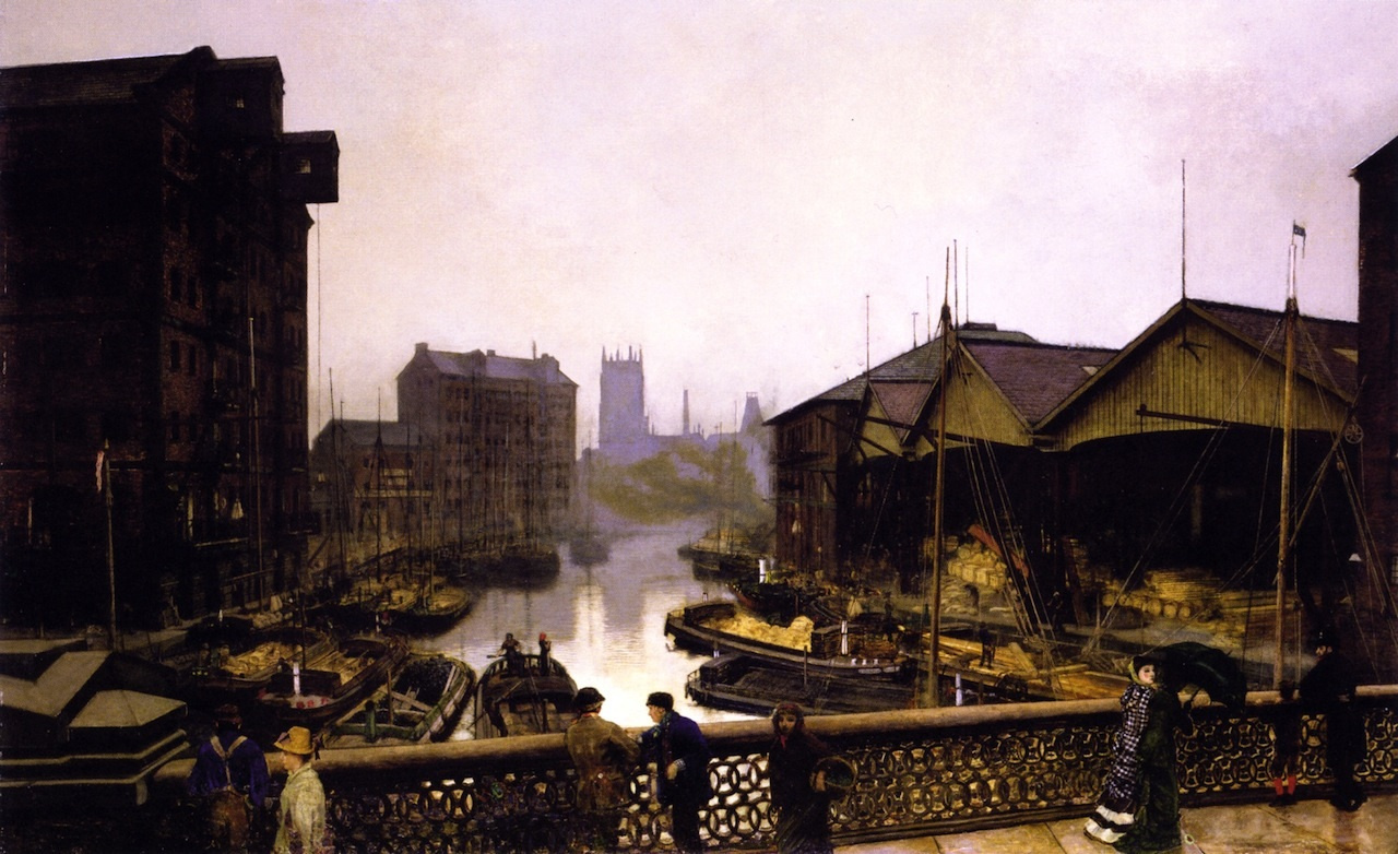 John Atkinson Grimshaw. Leeds Bridge View