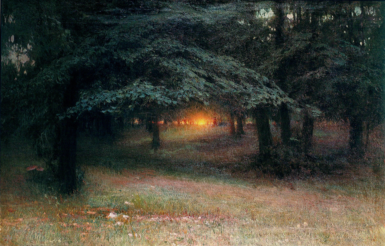 Ivan Ivanovich Trush. Sunset in the forest