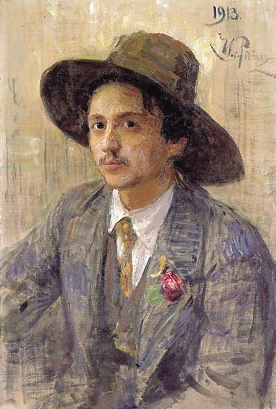 Ilya Efimovich Repin. Portrait of the artist I. I. Brodsky