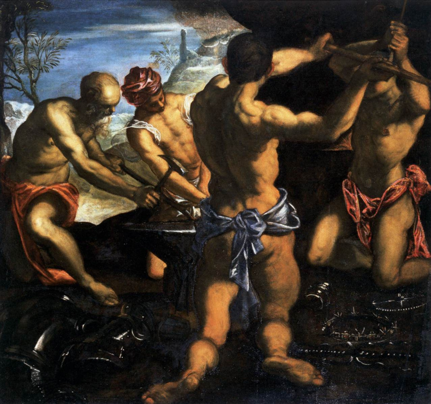 Jacopo (Robusti) Tintoretto. Forja de Vulcano