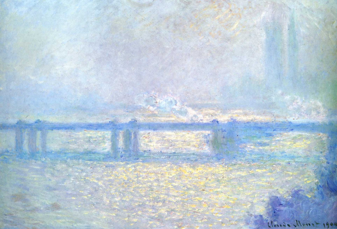 Claude Monet. Bridge to Charing Cross and cloudy weather