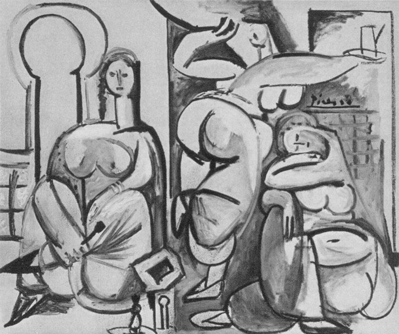 Pablo Picasso Femmes algériennes, version b, 1954 : Descriptif de