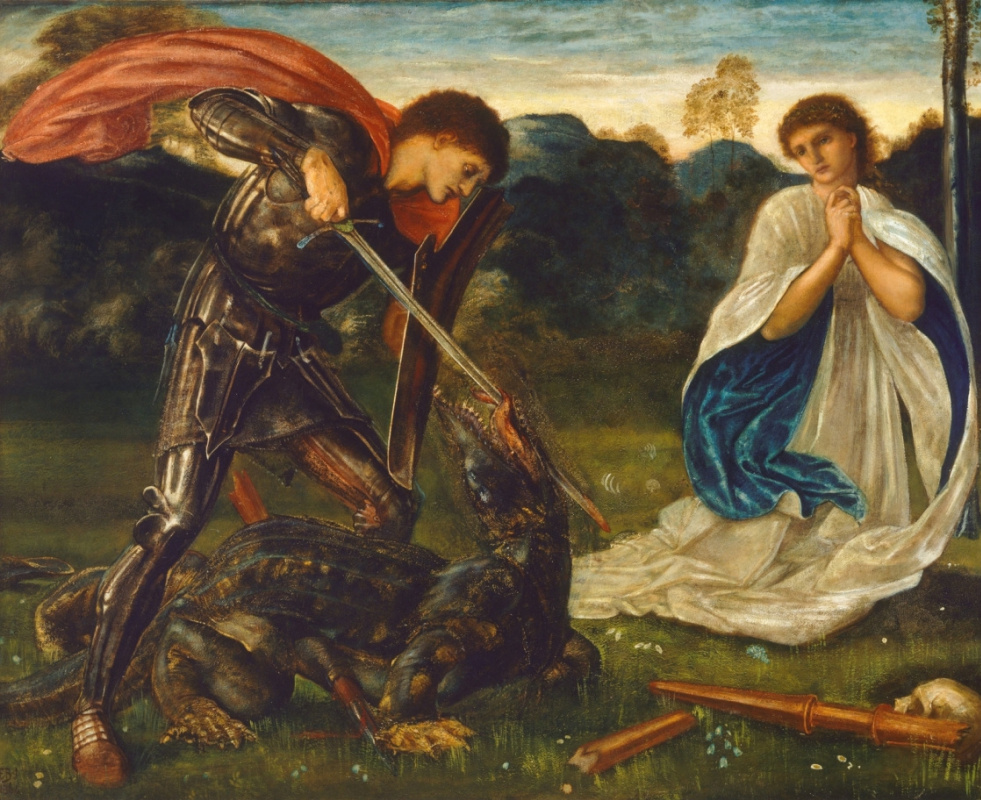 Edward Coley Burne-Jones. St. George and the Dragon