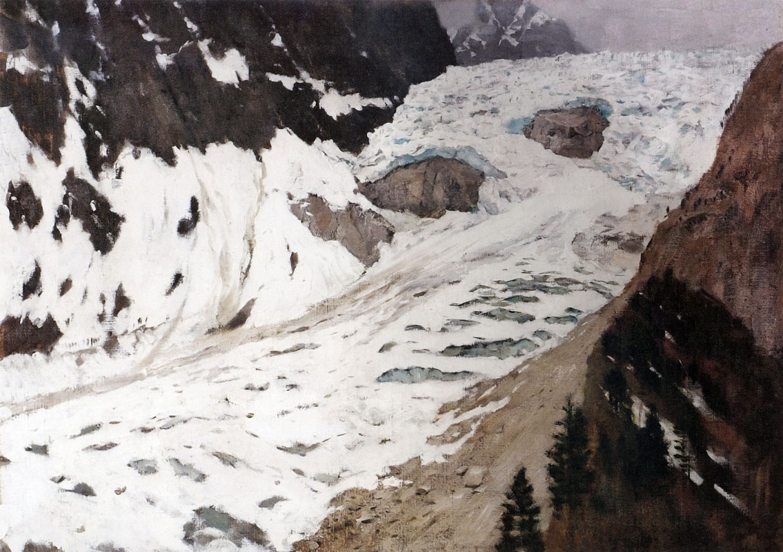 Isaac Levitan. Alps. Snow