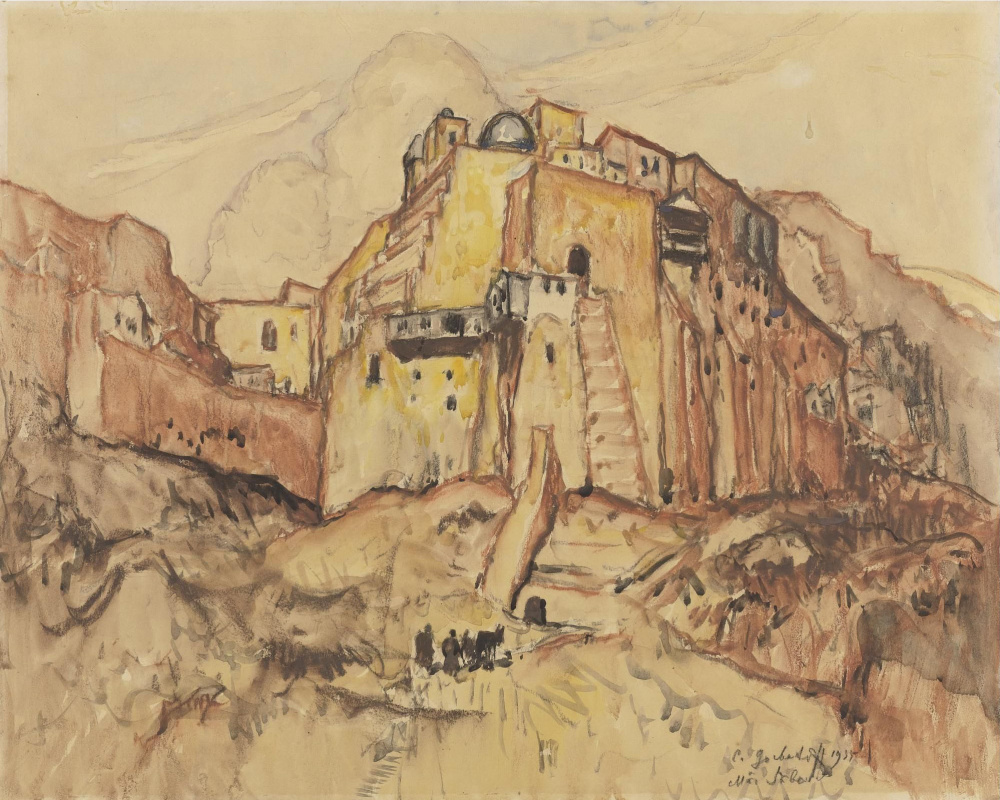 Konstantin Ivanovich Gorbatov. View of Mar Saba. 1935