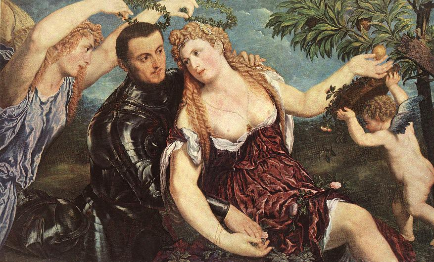 Paris Bordon. Allegory with lovers