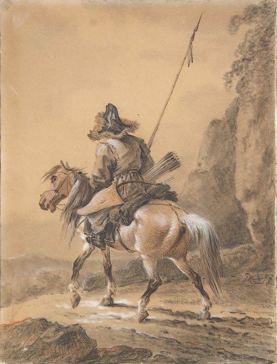 Alexander Osipovich Orel. Kirghiz on a horse.