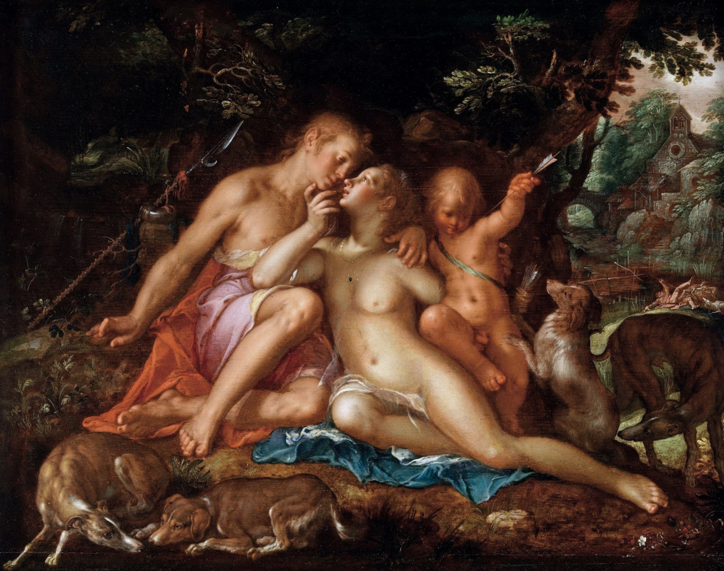 Франц ван Мирис Старший. Венера и Адонис