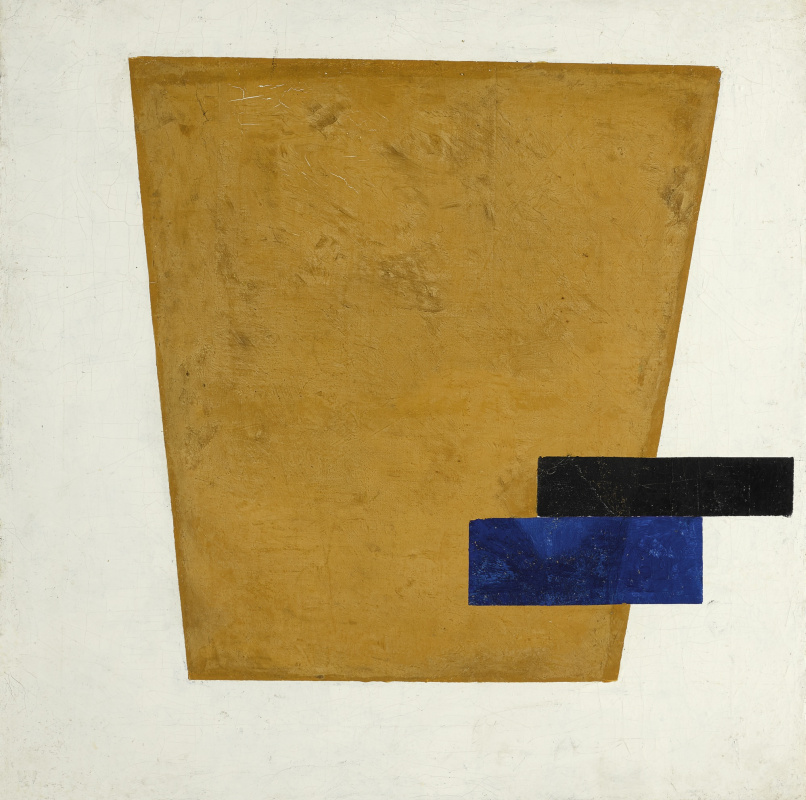 Kazimir Malevich. Composición supremática con una tira en la proyección.