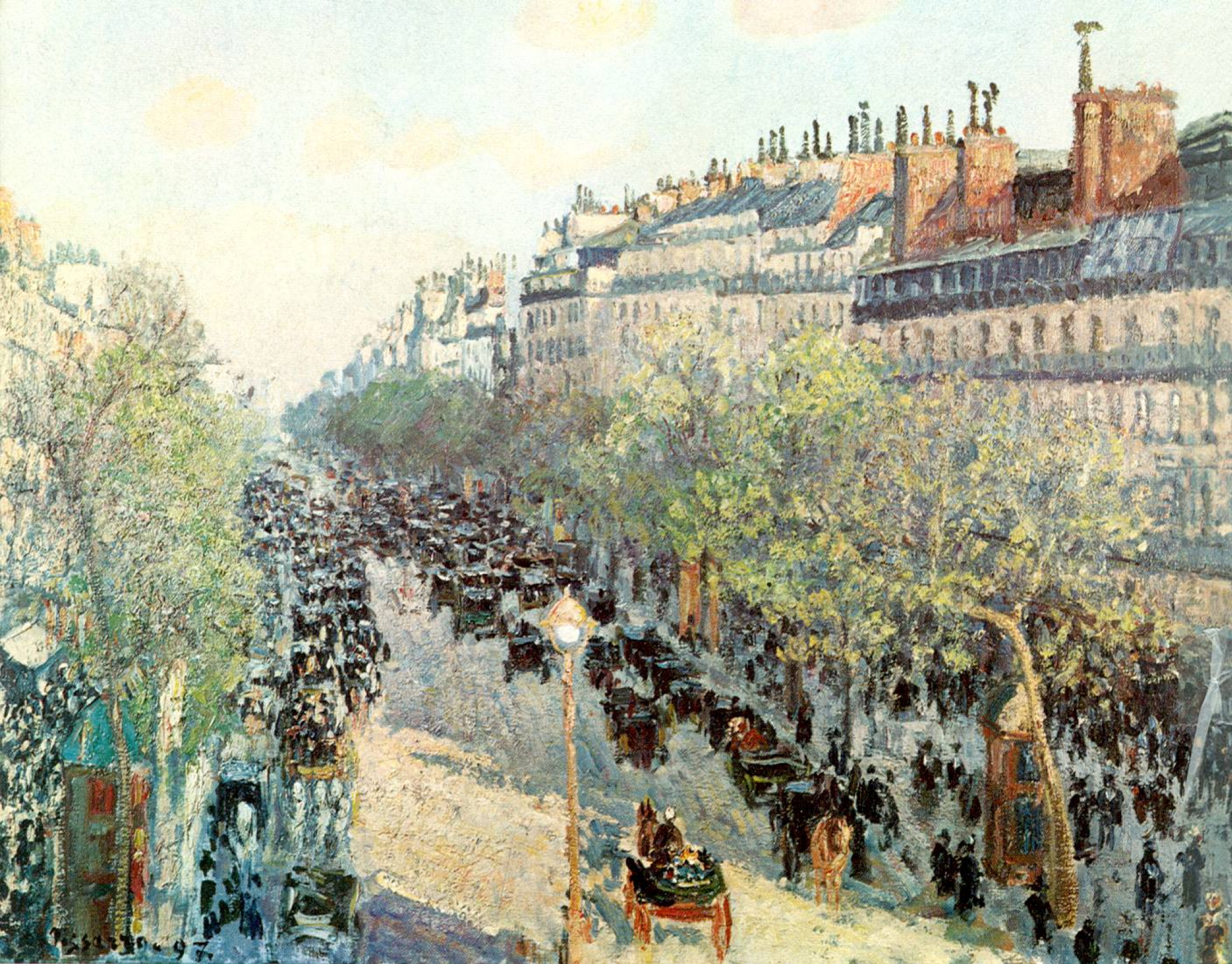 Camille Pissarro、Soleil couchant et brou Camille Pissarro Coucher