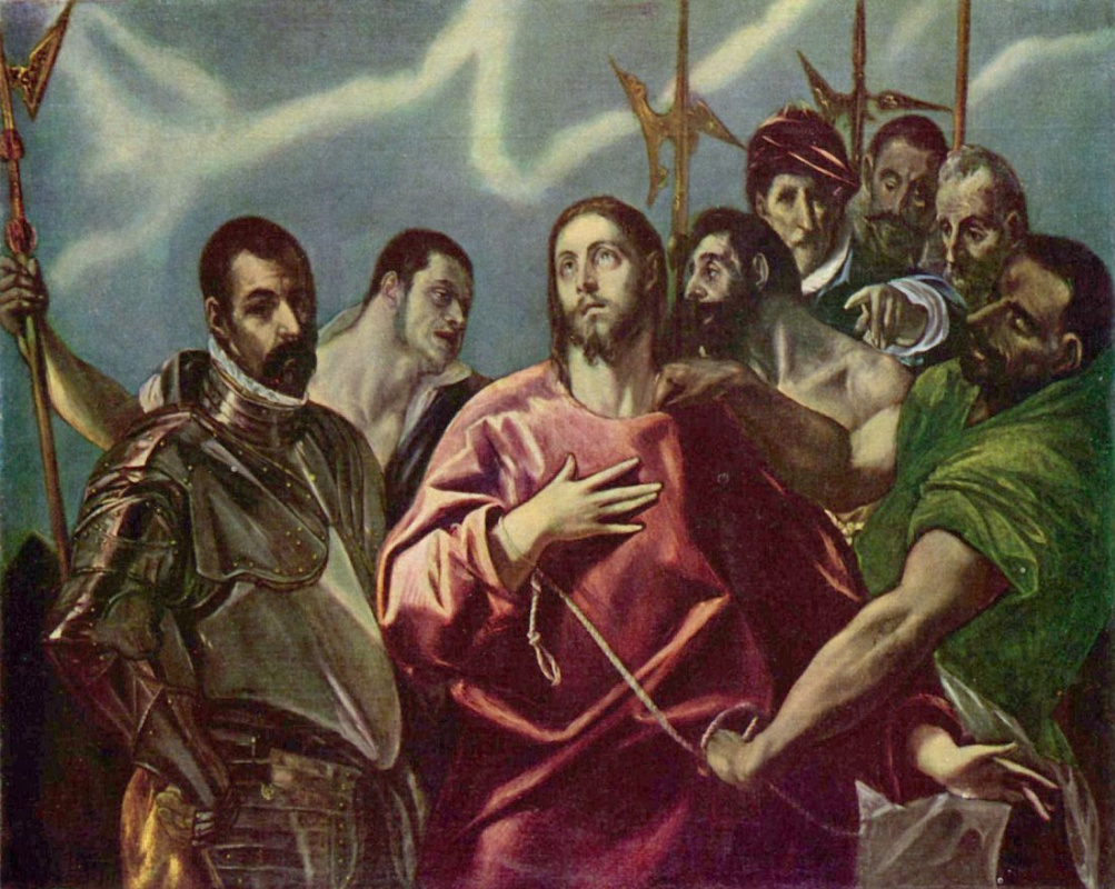 Domenico Theotokopoulos (El Greco). The soldiers tear the clothes of Christ