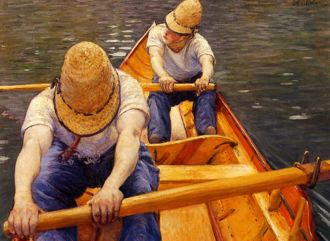 Gustave Caillebotte. Rowers